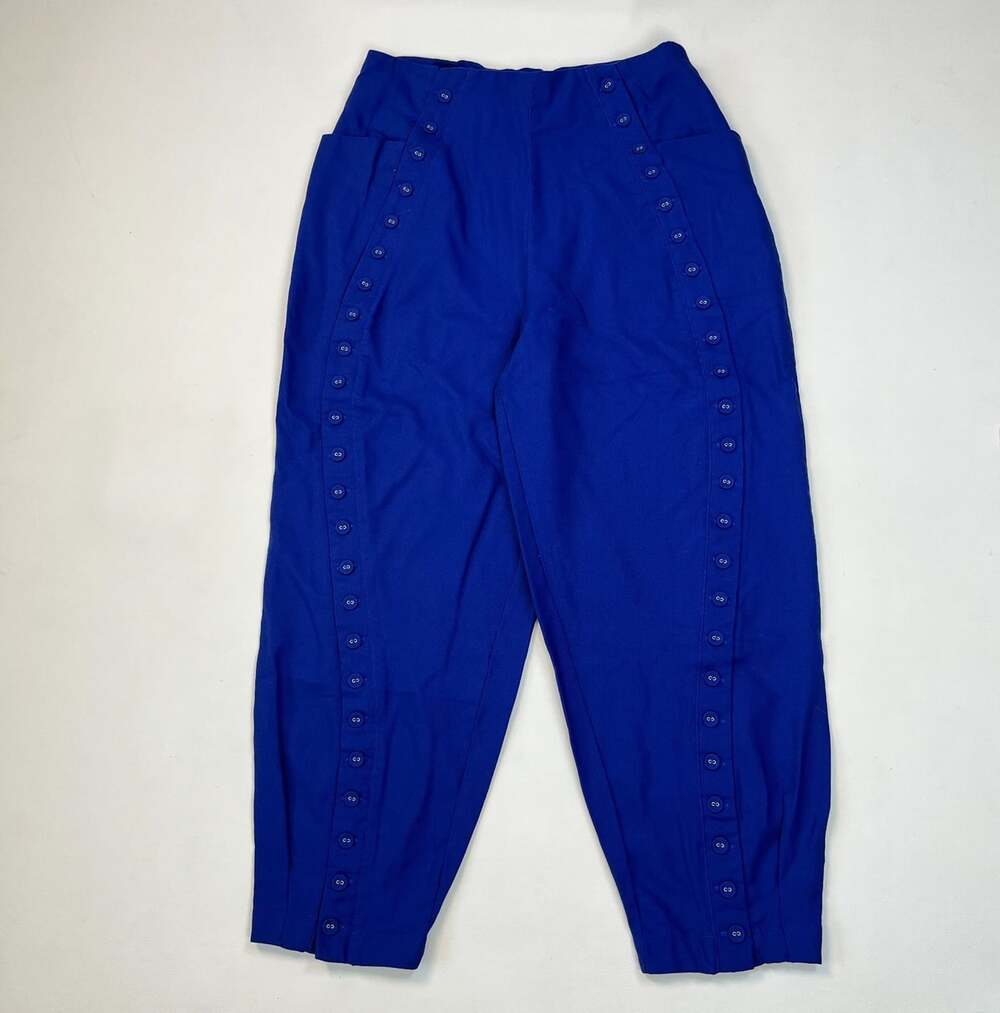 NWOT Farm Rio Navy Blue High Waisted Pants Size M W30 Women's - Picture 6 of 13